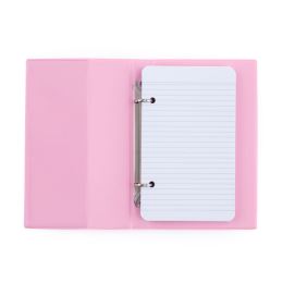 Carisblok A6 PVC 2 gyűrűs PASTELINI rózsaszínű