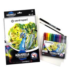 CENTROPEN 9383 Aquarelle szett filctollak - 14+5 db-os készlet CENTROPEN 9383 Aquarelle szett filctollak - 14+5 db-os készlet