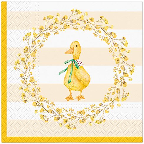 PAW L szalvéták 33x33cm Duck with Wreath