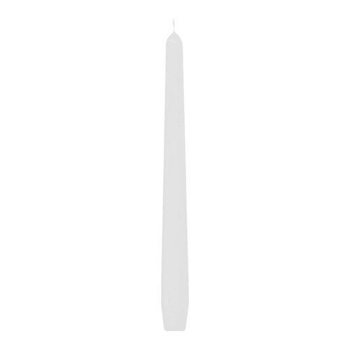 Sviečka kónická 245 mm, biela (10 ks v bal.)