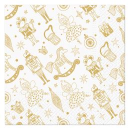 Obrúsky TaT 33x33cm Golden Nutcracker
