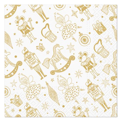 Obrúsky TaT 33x33cm Golden Nutcracker