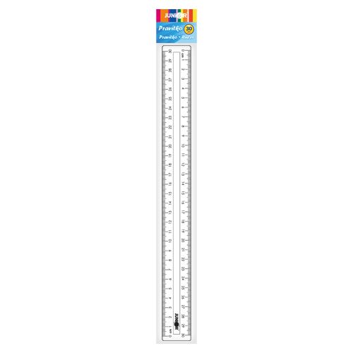 Vonalzó   30 cm,JUNIOR átlátszó