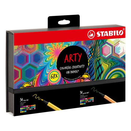 STABILO ARTY kreatív készlet - Linerek és filctollak, 68 db