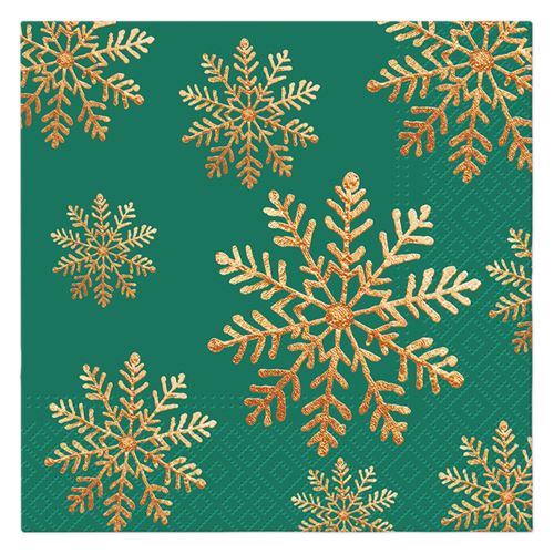 Obrúsky PAW L 33x33cm Handmade Snow (Green)