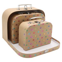 Gyermek bőrönd készlet 3 db - fényes nyomtatás Polka dot (1)