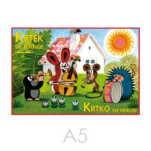 Omaľovanka A5 Akim - Krtko sa raduje