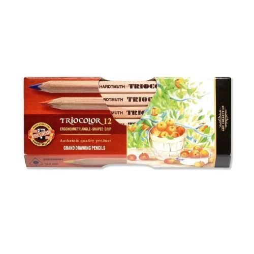Pastelky KOH-I-NOOR Triocolor, sada 12 ks