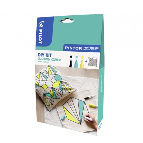 Pintor DIY készlet, 3 darabos filctollal + párnahuzattal