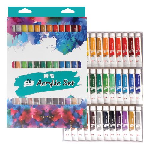 36 darabos M&G akril festék készlet, 12 ml (2)