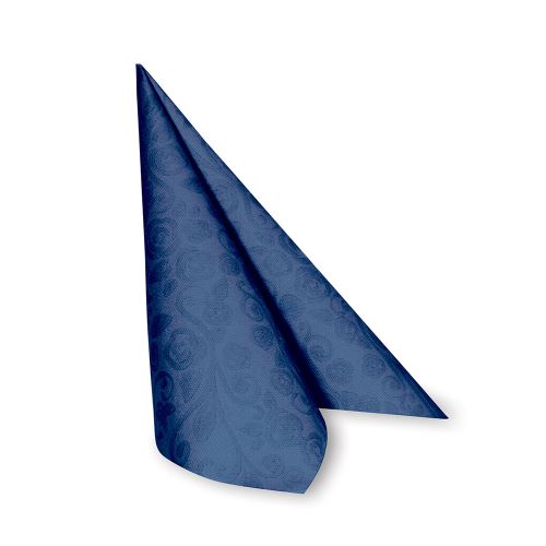 Szalvéta PREMIUM 40x40cm "dekor R" sötétkék [50 db]