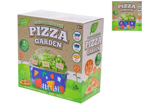 Grow&decorate gondozz fűszernövényeket pizzához - 3 féle fűszernövény PVC virágcserépben, kiegészítőkkel, 6+