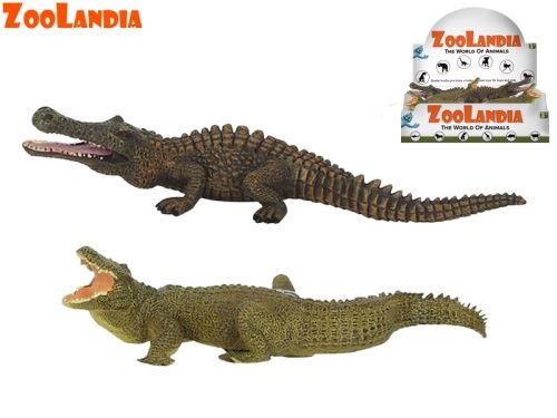 Zoolandia krokodil 21-23 cm 2 féle zacskóban 12 db DBX-ben