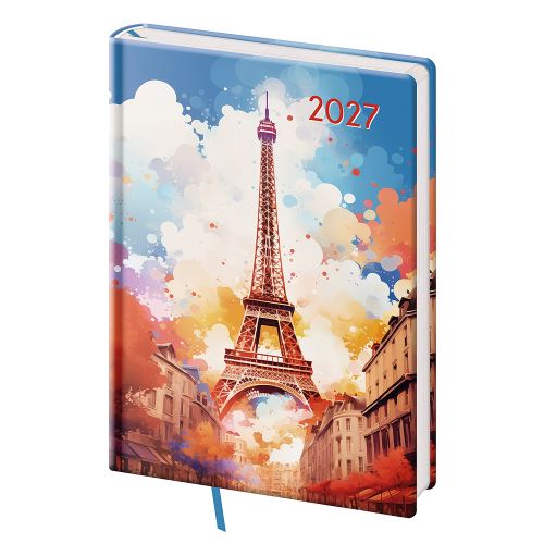 Diár 2027 týždenný A5 Vario Lyra - Paris