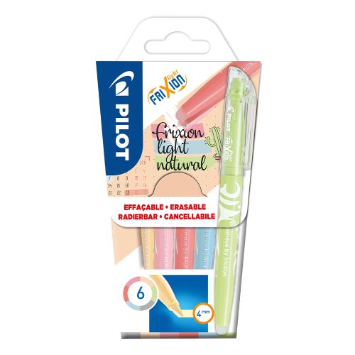 PILOT Frixion Light Natural Colors szövegkiemelő - 6 darabos készlet
