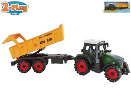 2-Play Traffic traktor s vlečkou 35cm na zotrvačník v krabičke