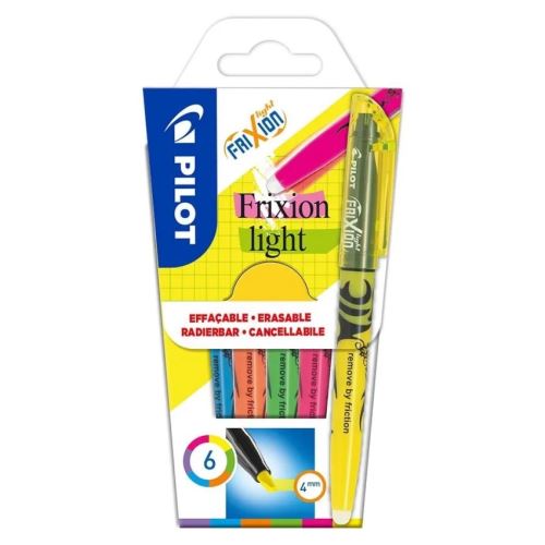 Zvýrazňovač PILOT Frixion Light Colors - sada 6 ks