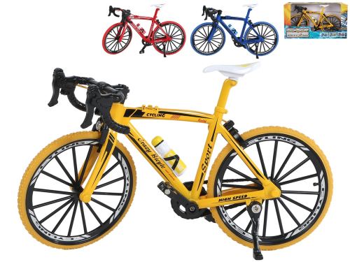 Bicykel závodný 17,5cm kov 3farby v krabičke