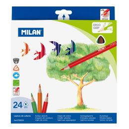 Pastelky MILAN trojhranné 24 ks