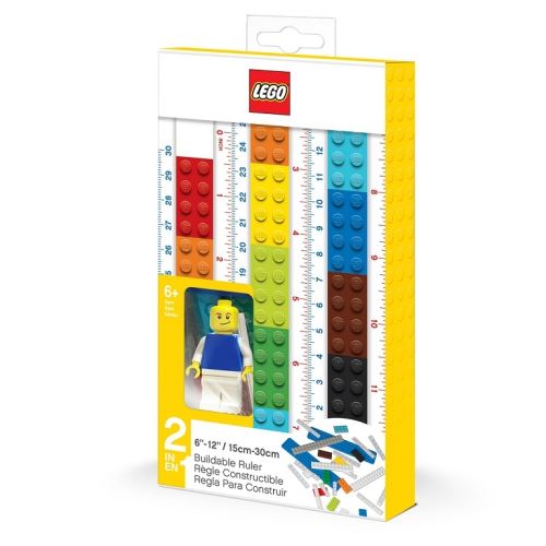 LEGO vonalzó minifigurával, 30 cm