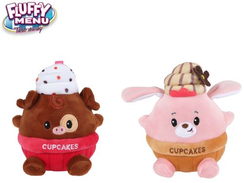 Bolyhos menü kisállat / muffin plüss 14cm 2sorts 0m+