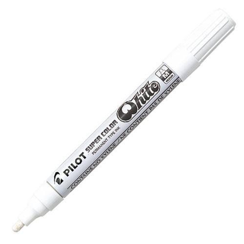 PILOT Super Color közepes méretű tartós filctoll - fehér