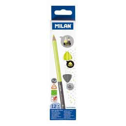 ceruza kétoldalasMILAN, háromszögű fekete/sárga (fluo)