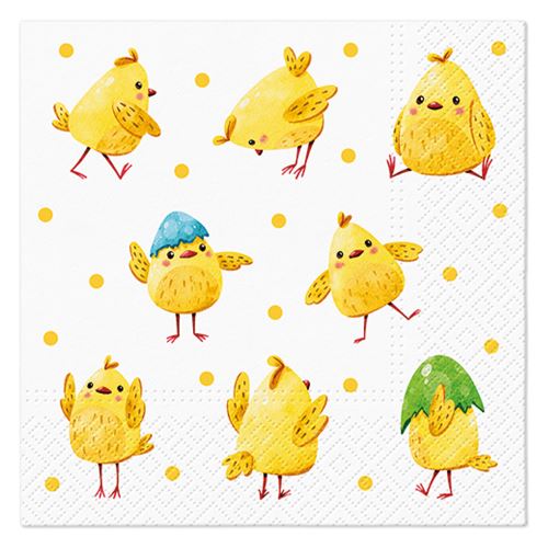 PAW L szalvéták 33x33cm Crazy Chickens