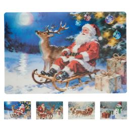 Vianočné prestieranies 3D efektom 42x28 cm PP (mix /cena 1ks)