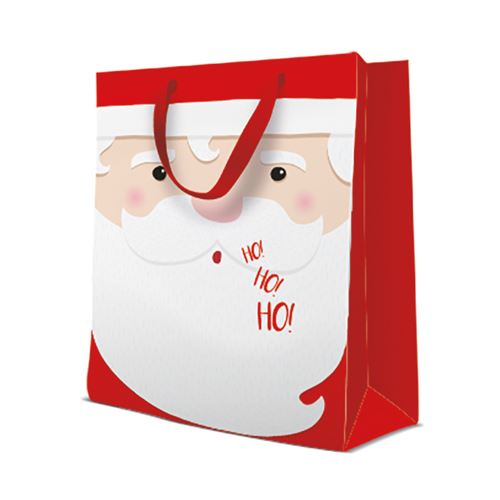 Darčeková taška PAW Santa Face, large - 26,5x33,5x13 cm