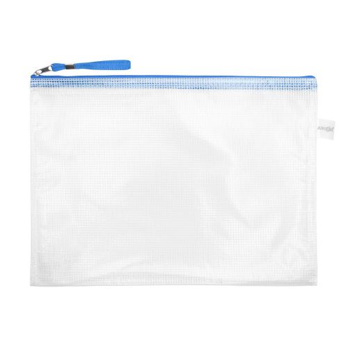 Irattasak hálós zipzáras PVC/A4, kék
