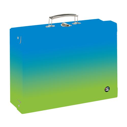 Kufrík lamino hranatý A4 OXY Ombre Blue- green