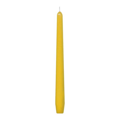 Sviečka kónická 245 mm, žltá (10 ks v bal.)