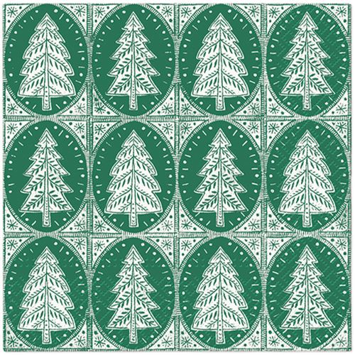 PAW L szalvéták 33x33cm Pattern Christmas Trees