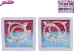 Glamour náramok s príveskami 6,5cm 2ks v rámčeku 12ks v DBX