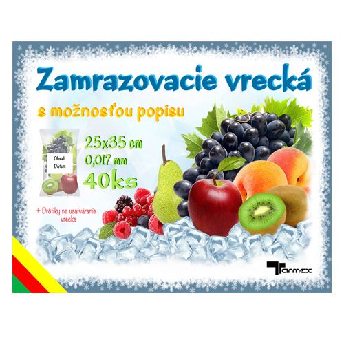 Fagyasztózacskó 25 x35 cm,színes - 40 db