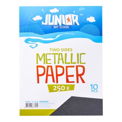 Dekor karton  A4 10 db fekete metallic 250 g
