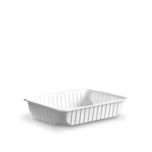 Tub (PP) négyzet alakú fehér 186 x 133 mm 500 ml [50 db]