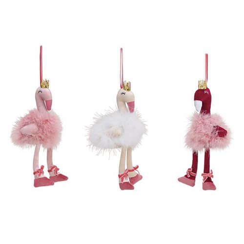 Dekorácia závesná - Flamingo 23 cm, mix farieb/1ks