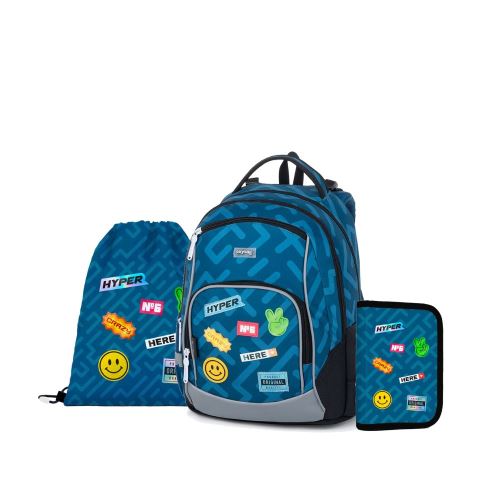 Školský batoh (3-dielny set) OXY GO - Stickers