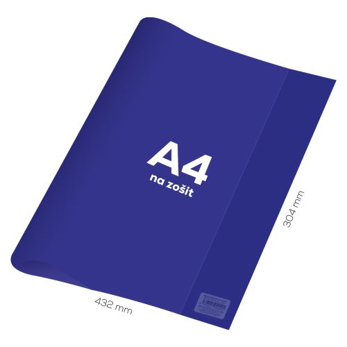 Fedél notebookhoz A4 PVC 432x304 mm - átlátszó/kék