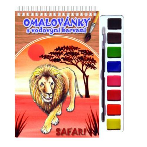 Omaľovanka s vodovými farbami Safari A5