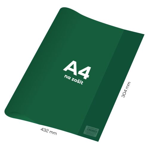 Fedél notebookhoz A4 PVC 432x304 mm - átlátszó/zöld