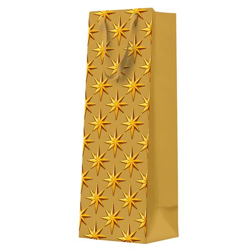 Darčeková taška vianočná 12x37x10 cm Embossed Stars