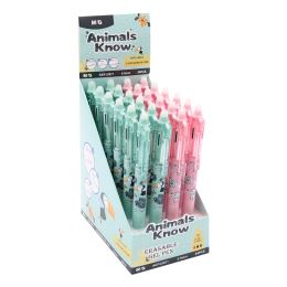Toll 3 színű, zselés, radír M&G Animal Know - fekete/kék/piros 0,5 mm (2)