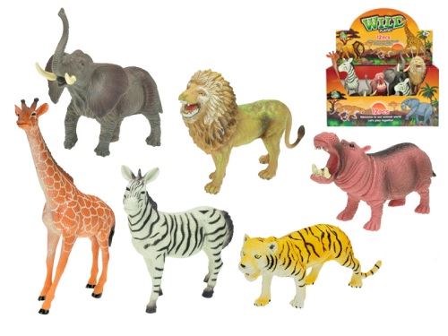 Safari állatkák 15-20 cm 6 féle 12 darabos  DBX-ben