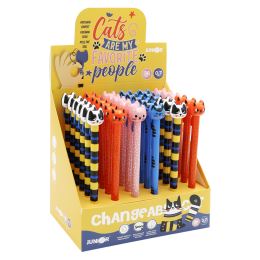 Gél/gumitoll JUNIOR iErase Cats 0,7 mm (mix /ár 1db) kék színű utántöltővel (1)