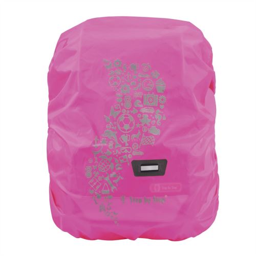 Esőkabát iskolai aktatáskára vagy hátizsákra, rózsaszín