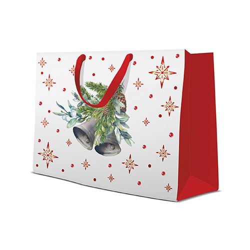 PAW Jingle Bells ajándéktáska, nagy 33,5x13x26,5 cm