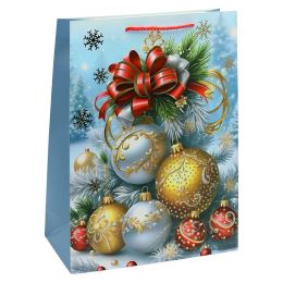 Darčeková taška vianočná 32x26x12 cm (mix 4 dizajnov - /cena za 1 ks) (1)